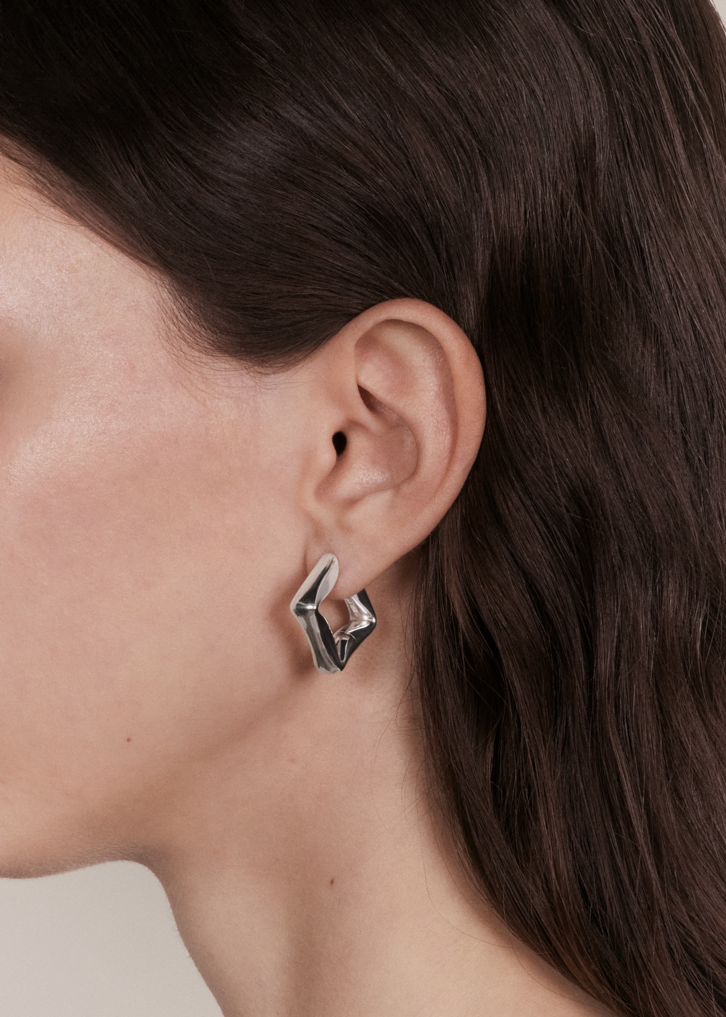 Straw earrings large gold